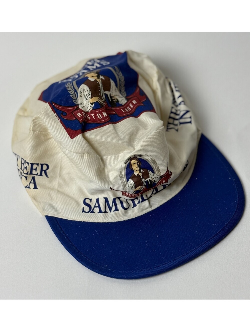 Vintage Samuel Adams Boston Lager Painter Cap Beer Hat 90s